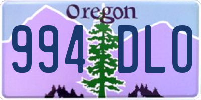 OR license plate 994DLO