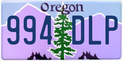 OR license plate 994DLP