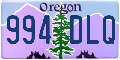 OR license plate 994DLQ