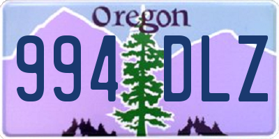 OR license plate 994DLZ