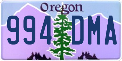 OR license plate 994DMA