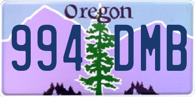 OR license plate 994DMB