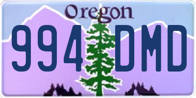 OR license plate 994DMD
