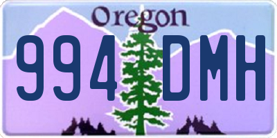 OR license plate 994DMH