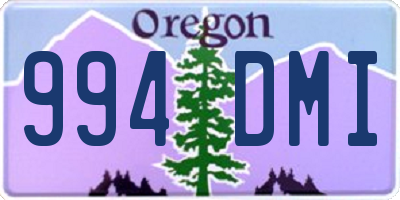OR license plate 994DMI