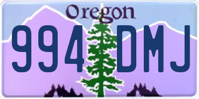 OR license plate 994DMJ