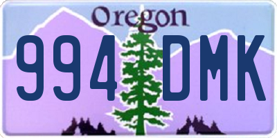 OR license plate 994DMK