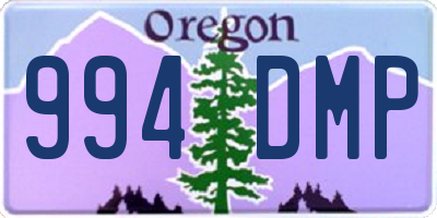 OR license plate 994DMP