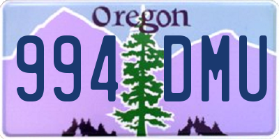 OR license plate 994DMU