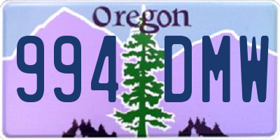 OR license plate 994DMW