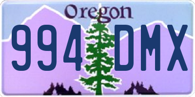 OR license plate 994DMX