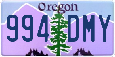 OR license plate 994DMY