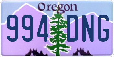 OR license plate 994DNG