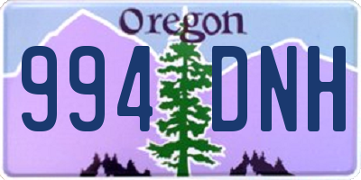 OR license plate 994DNH