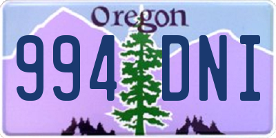 OR license plate 994DNI