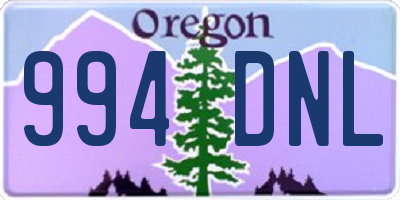 OR license plate 994DNL