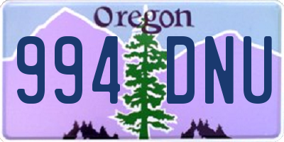 OR license plate 994DNU