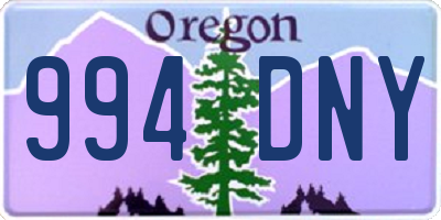OR license plate 994DNY