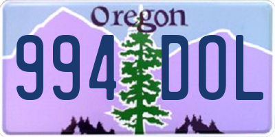 OR license plate 994DOL