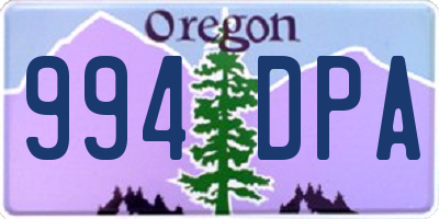 OR license plate 994DPA