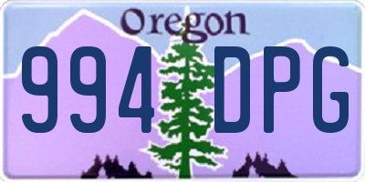 OR license plate 994DPG