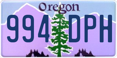 OR license plate 994DPH