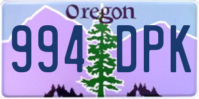 OR license plate 994DPK