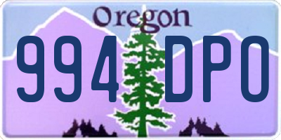 OR license plate 994DPO