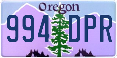 OR license plate 994DPR