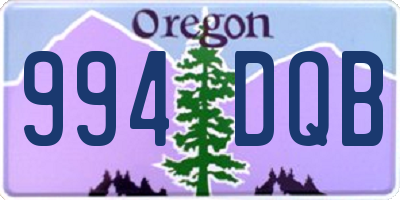 OR license plate 994DQB
