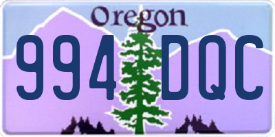 OR license plate 994DQC