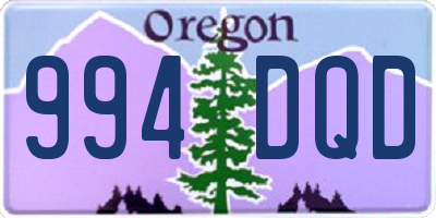OR license plate 994DQD