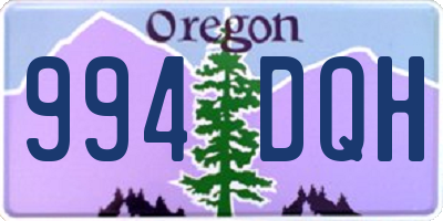 OR license plate 994DQH