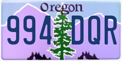 OR license plate 994DQR