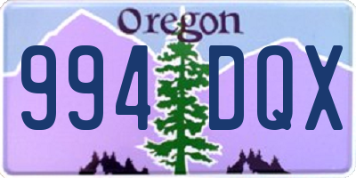 OR license plate 994DQX