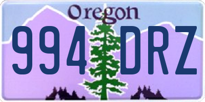 OR license plate 994DRZ