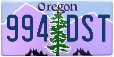 OR license plate 994DST