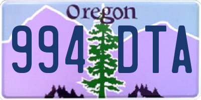 OR license plate 994DTA