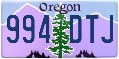 OR license plate 994DTJ