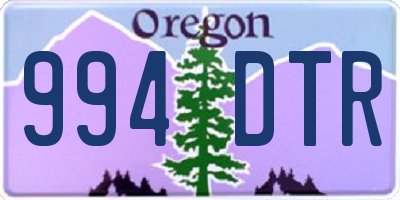 OR license plate 994DTR