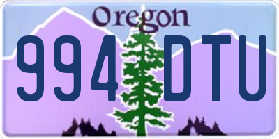 OR license plate 994DTU