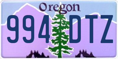 OR license plate 994DTZ