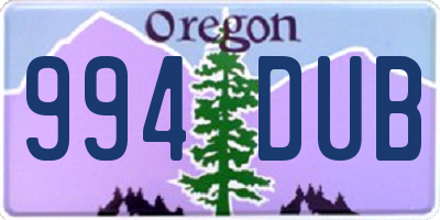 OR license plate 994DUB