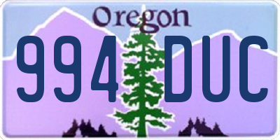 OR license plate 994DUC