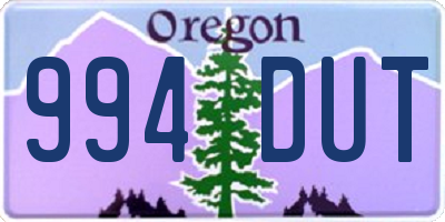 OR license plate 994DUT