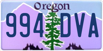 OR license plate 994DVA