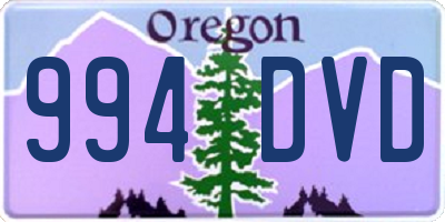 OR license plate 994DVD