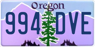 OR license plate 994DVE