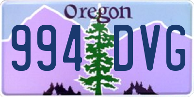 OR license plate 994DVG