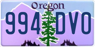OR license plate 994DVO